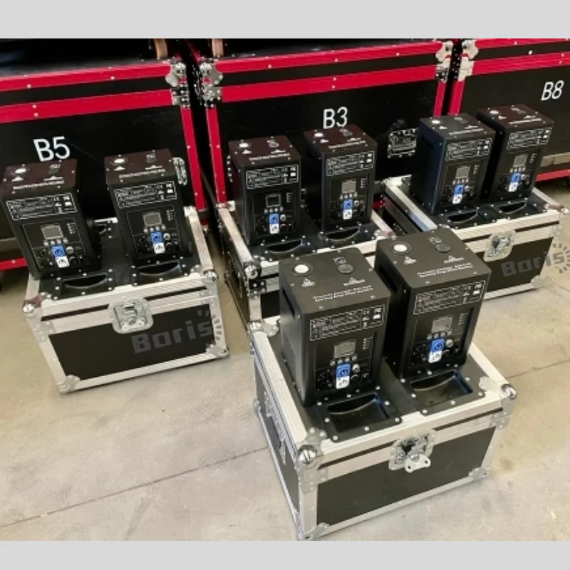 6PCS 750W Cold Sparks Machine Case Sparkler Wedding Fireworks DJ Remote DMX Controller Home Party Cold Sparkular Machine