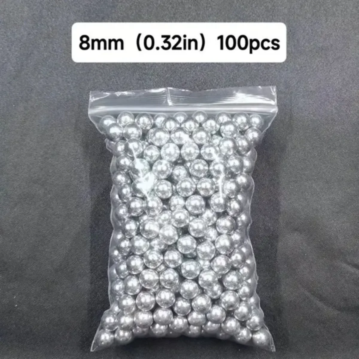 Xemussa 8mm Carbon Steel Precision Bearing Balls (100pcs) - for Conveyor Belts, Plain Bearings & Casters
