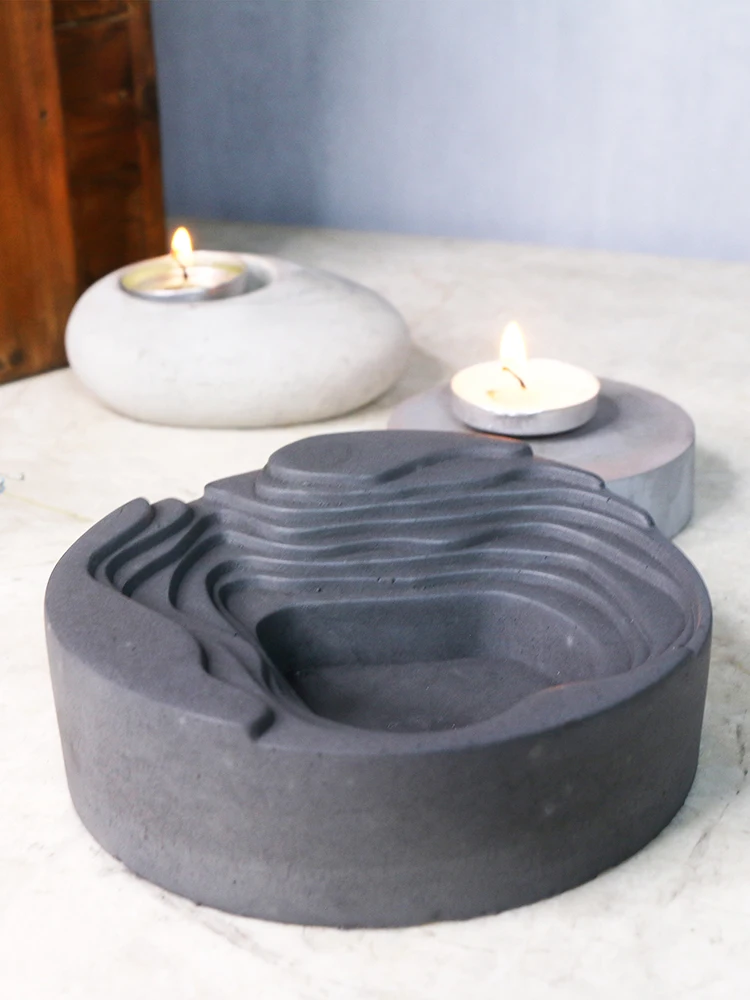 

Handmade cement ashtray creative homestay decoration bar retro simple ornament
