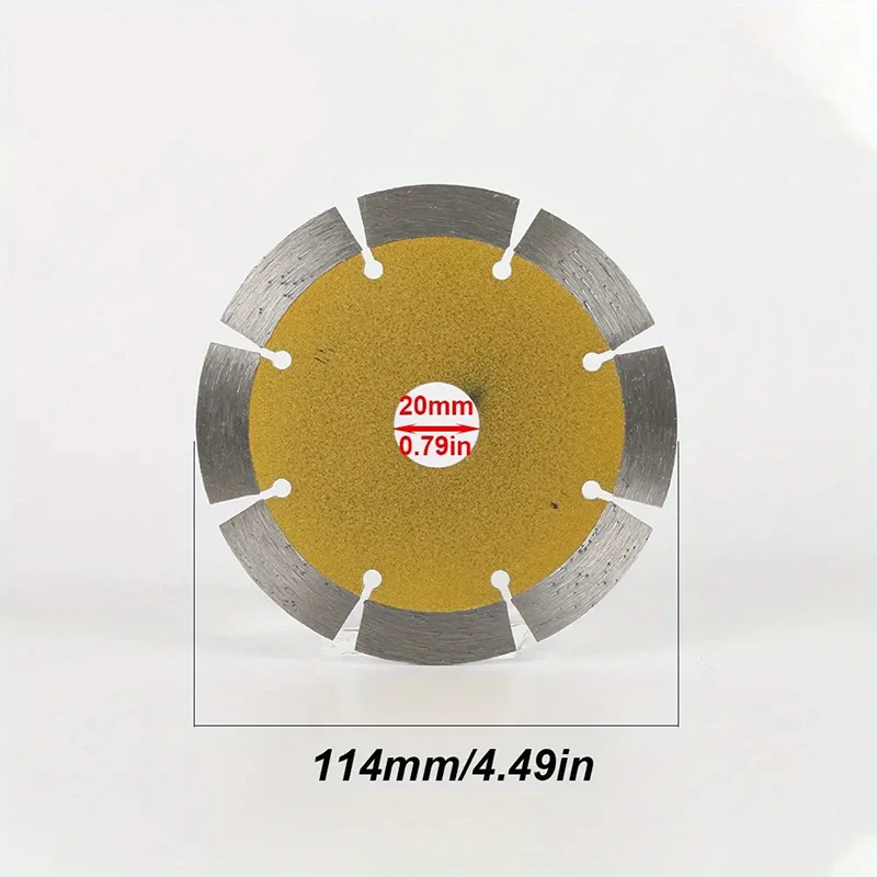 4.5인치/115mm 프리미엄 건식 톱날 - 콘크리트 개방형 벽 슬롯 스톤용 - 부드럽고 효율적인 절단을 위한 슬롯형 블레이드