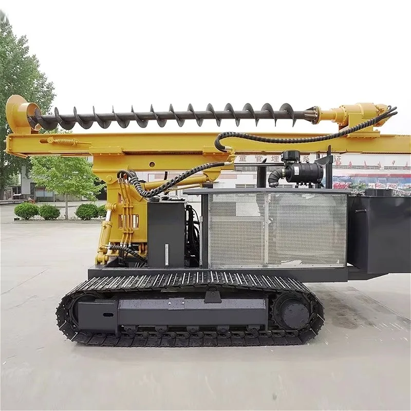 Hydraulic Photovoltaic Pile Driver Ground Screw Drilling Rig For Foundation Construction Spiral Auger Machine System