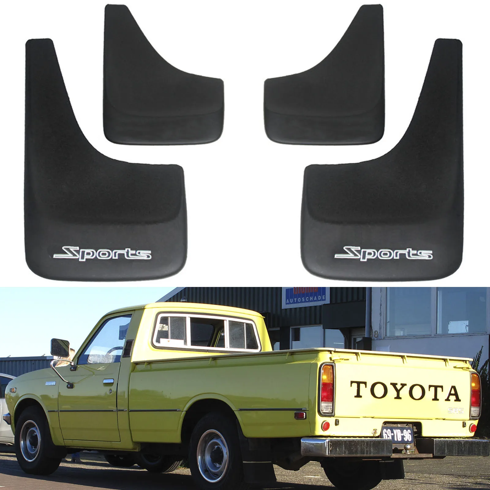 NEW Sport Mud Flaps Splash Guards Mudguard Mudflaps for Toyota Hilux Vigo Champ 2WD 4WD Surf Sport Rider SR5 4X4 Trekker 4Runner