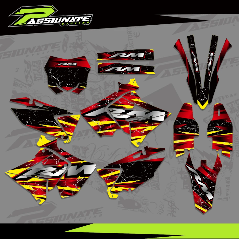 

Motorcycle Team Graphics Backgrounds Decal Sticker Kits For SUZUKI 125-250 RM 2001-2008 Polisport resyling Protector Sticker