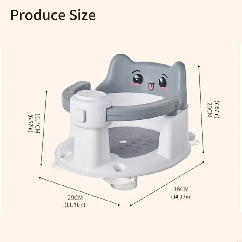 Assentos banheira 54df, assento para banheira bebê, para banho sentado, fornece apoio encosto, assento banho bebê