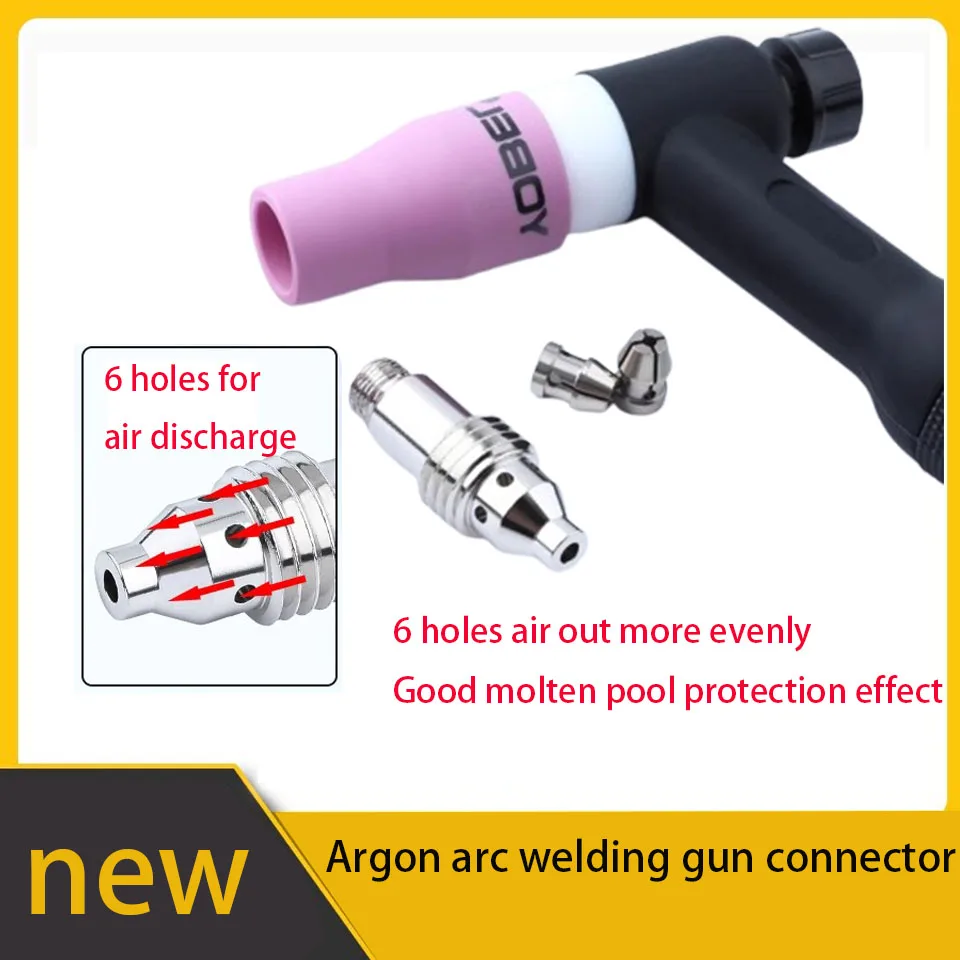 

Argon Arc Welding Gun Connector Wp18/17/26 Korean Style Clamp Guide Fluid Yj35 Argon Arc Welding Porcelain Nozzle