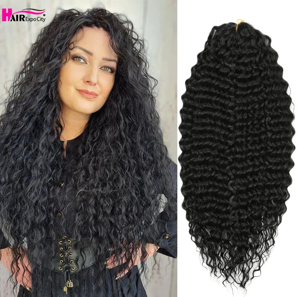 

Волосы для плетения волос Ariel Curl Deep Wave, синтетические натуральные афро косички, плетение водных волн, твист, вязание крючком, наращивание волос, экспо-город