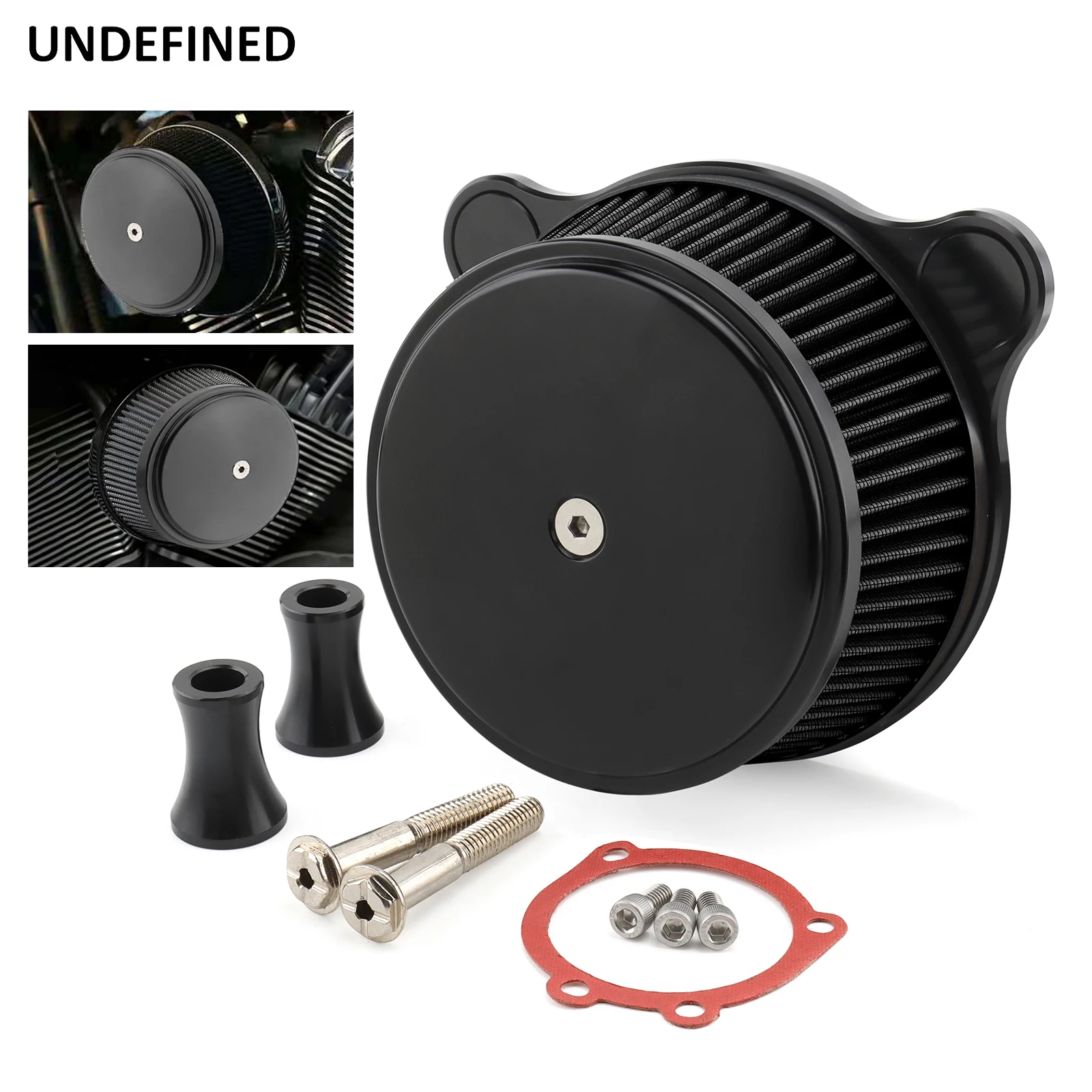 

Black Air Filter Intake Cleaner System For Harley Softail Fatboy Dyna FXR Fat Street Bob Touring Road King Electra Street Glide