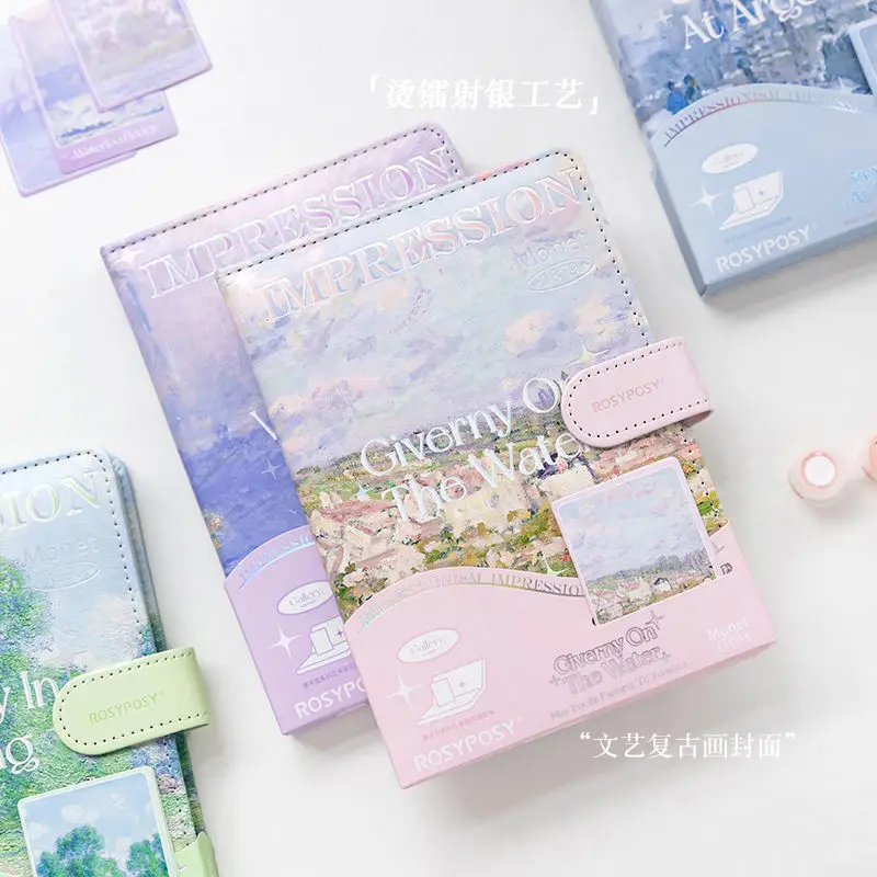 RosyPosy Art Museum Series Magnetic Buckle Handcover Notebook Oil Paint Colorful Inner Page Notebook