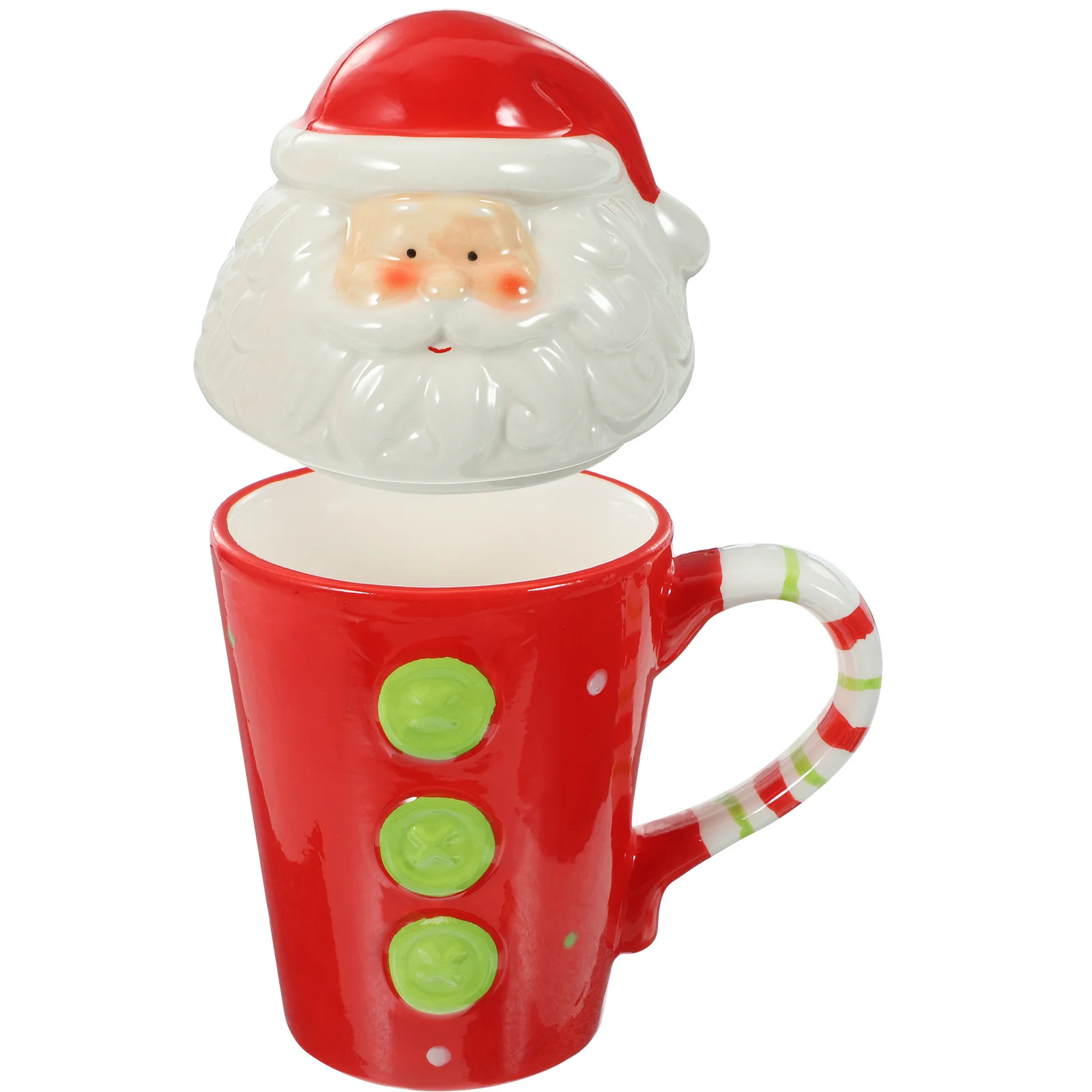 

1Pcs Santa Clause Cup Christmas Water Cup Ceramic Beverage Mug for Drinks At Home Cafe Restaurant Creative Holiday Present