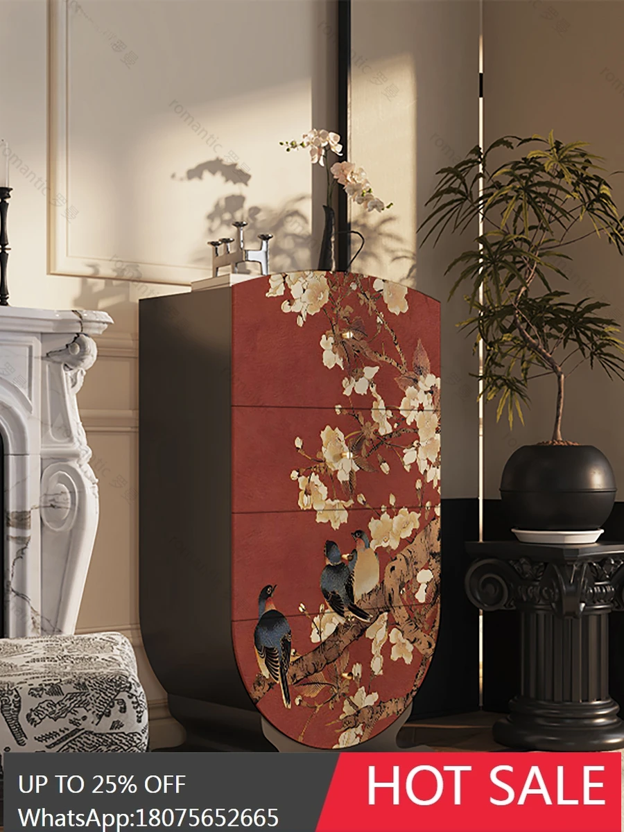 

SGF French solid wood bucket living room bedroom storage entrance foyer vertical cabinet