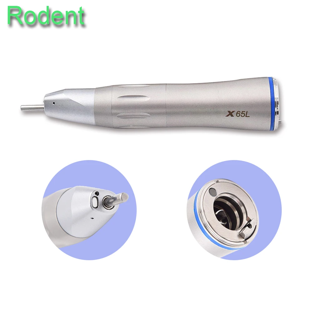 Dental 1:1 Inner Water Spray Fiber Optic Led Straight Surgical Handpiece With Low Speed Dental HP Dur For Micro Motor