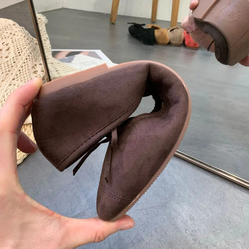 Modische flache Damenschuhe, Ballerinas, neue Frühlings- und Herbstkollektion, weiche Slip-On-Schuhe für Damen, Schmetterlingsknoten, flache Damenschuhe. – Detail 13