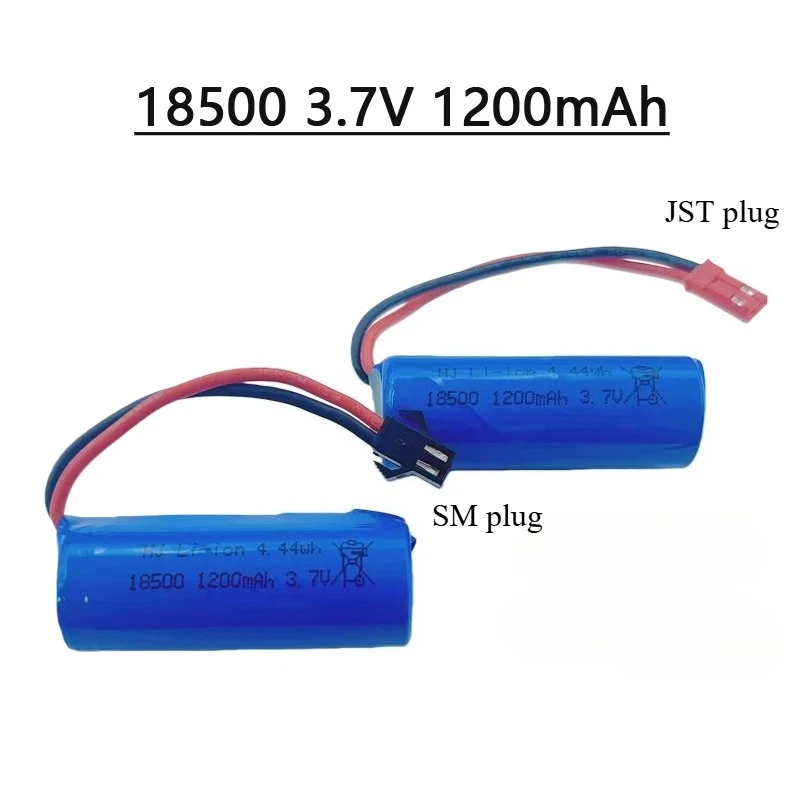 18500 1200mAh 3.7V Li-ion Rechargeable Battery 15C with JST SM Plug for RC Models and Wireless Devices