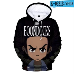 Hot Cartoon The Boondocks 3D Printed Men's Hoodie Casual Long Sleeves Oversized Outdoor Pullover Sweatshirt Kids Unisex Clothing