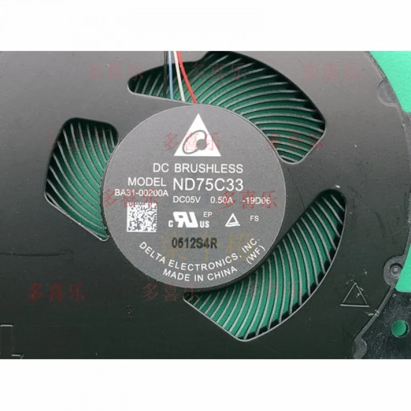 EE   Original for SAMSUNG Galaxy Book ION 2 15 CPU COOLING FAN ND75C33 BA31-00200A