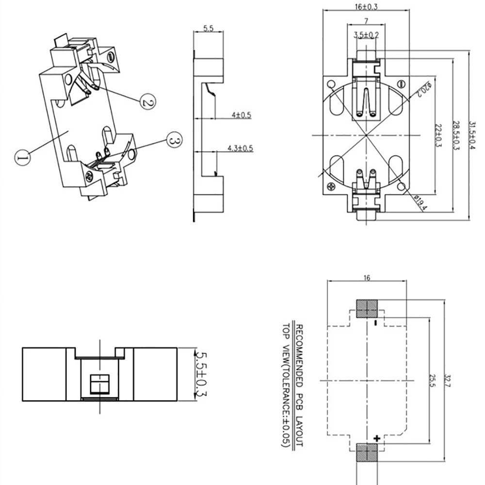 Reparasi tempat Baterai untuk FC untuk SFC untuk NES untuk SNES untuk N64 kartu permainan CR2032 tempat Baterai