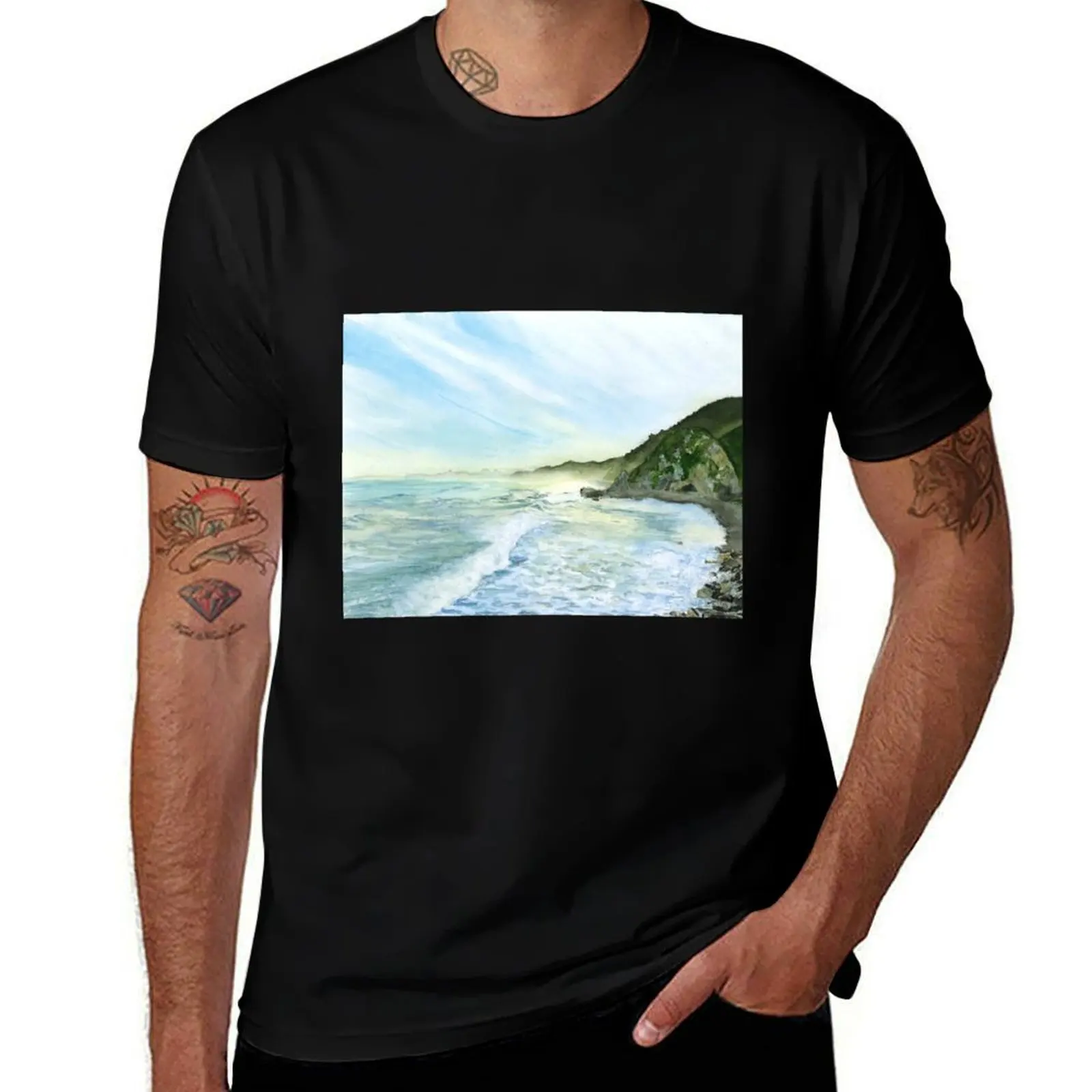Футболка Kaikoura Beach, однотонная футболка больших размеров
