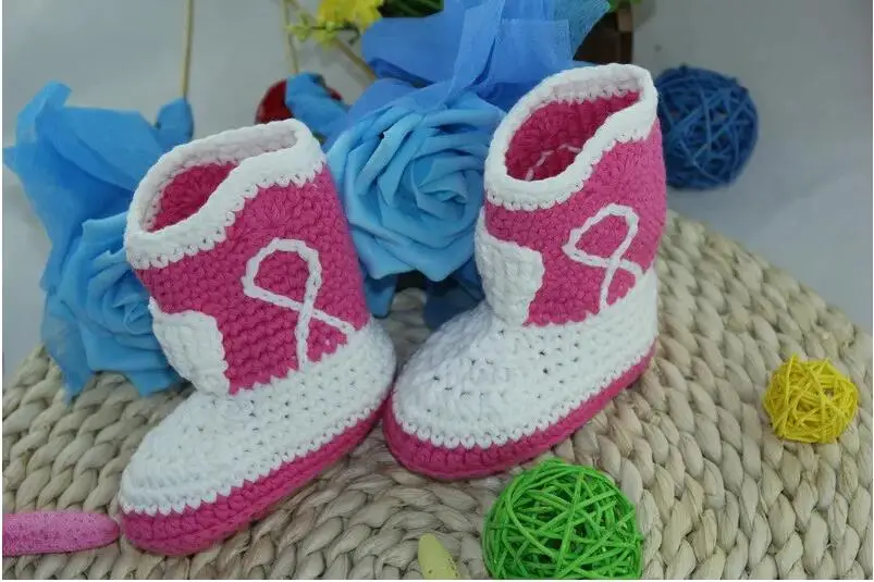 Special clearance- Pure hand-crocheted Boots Baby boys Boots 100% cotton Baby girls Cowboy boots Size: 11cm,12cm,13cm