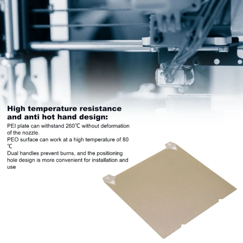 Double Sided Textured PEI Powder Coating Board Spring Steel 235 X 235mm Soft Built Plate For Ender 5 S1 3 Pro