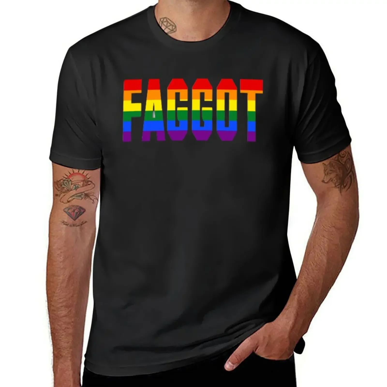 FAGGOT LOVE IS HUMAN T-Shirt aesthetic clothes hippie clothes oversized t shirt men