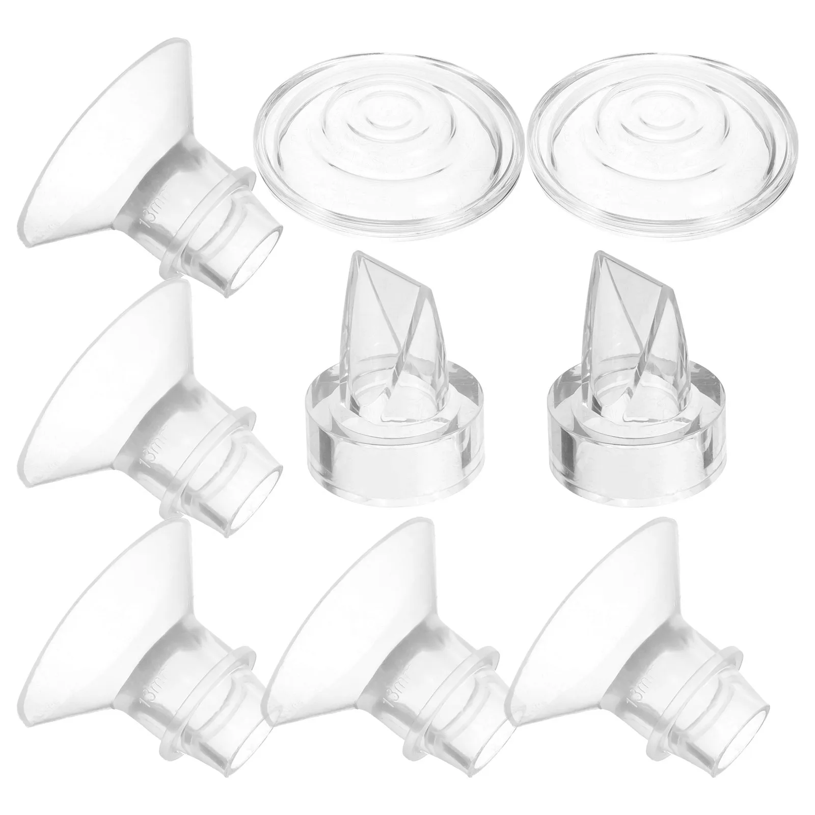 

1 Set Silicone Flange Inserts 13Mm 15Mm 17Mm 19Mm 21Mm Universal Breast Pump Accessories For Wearable Electric Pump Replacement