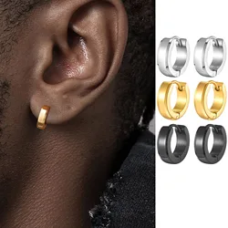 Men Hoop Earrings,Stainless Steel Small Huggies Earrings,Classic Jewelry Gifts