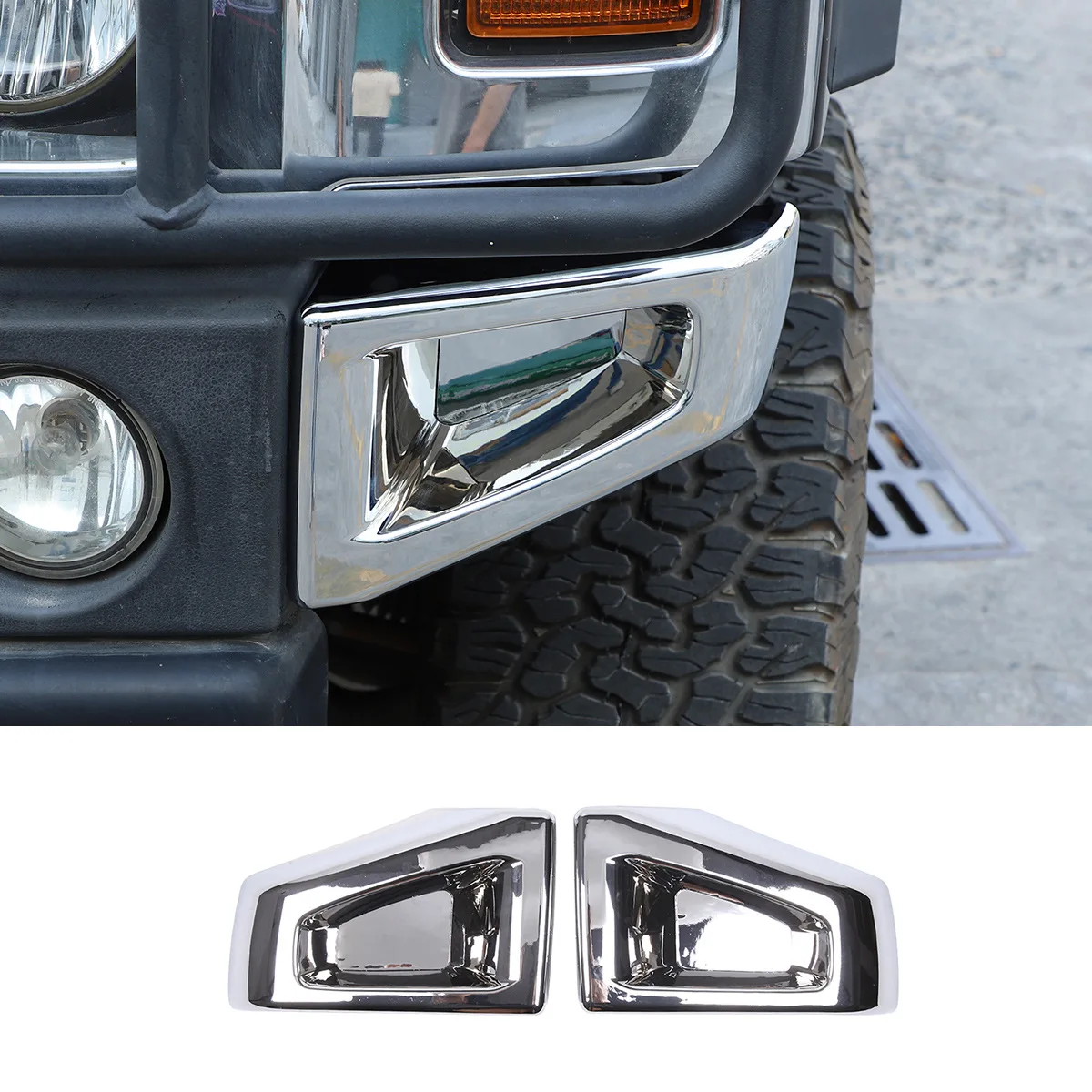 

car exterior front bar with angle For 03-09 Hummer H2 ABS bright replacement on both sides