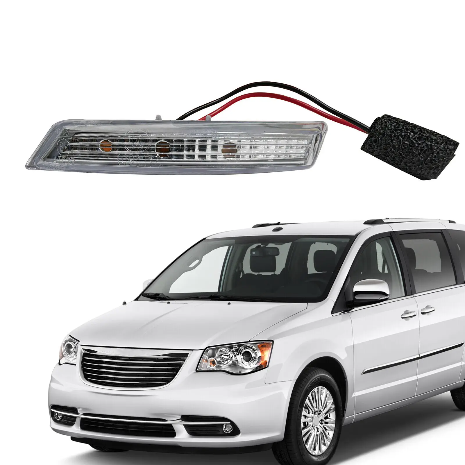 Driver Left/Passenger RH Side LED Mirror Turn Signal Light For 2008-2016 Chrysler Town & Country