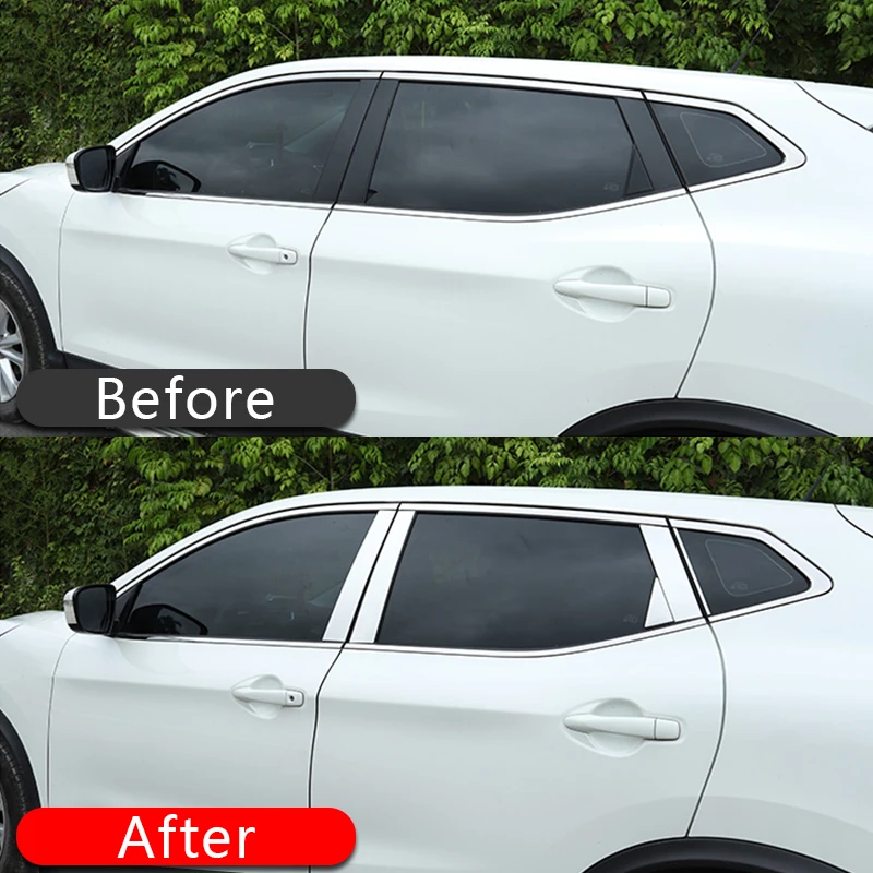 

3D-накладки на стойки окон из нержавеющей стали для Nissan Qashqai J11 2014-2020