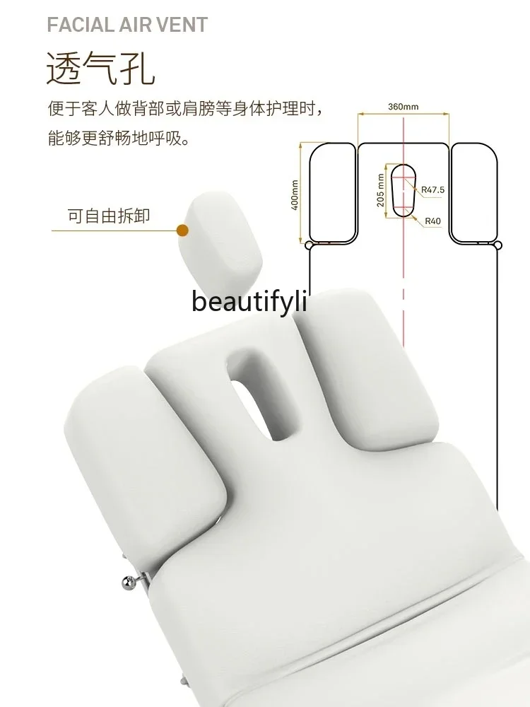 45Four motor SPA health spa bed Free lifting adjustment High density sponge PU leather beauty bed