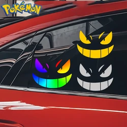 Pokemon Gengar Evil Smiley Face Reflective Sticker Car Windshield Fuel Tank Cap Decorative Sticker Children's Toy Birthday Gift