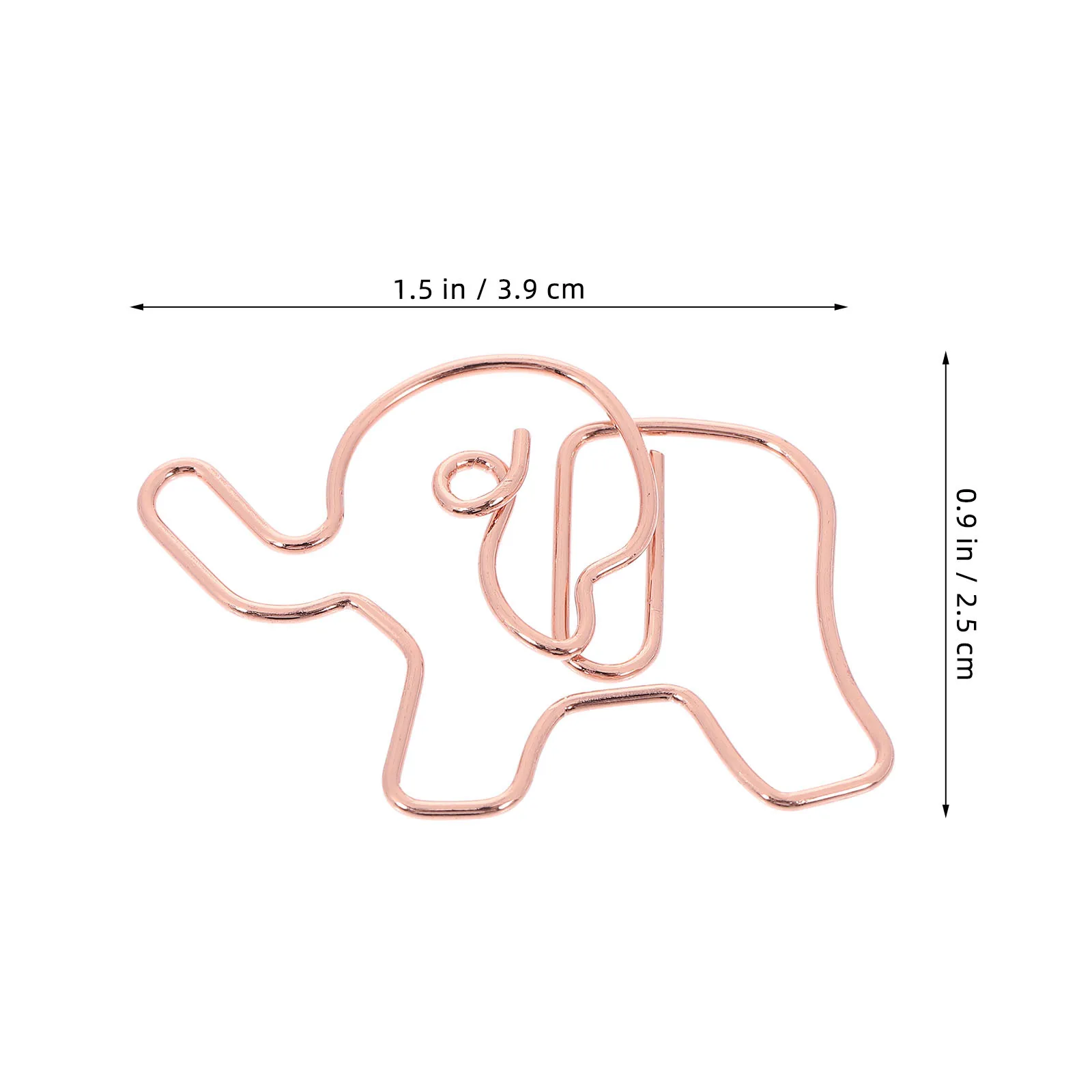 20 قطعة مشابك ورق الفيل مقاطع معدنية ملونة كبيرة اكسسوارات مكتب الزخرفية لطيف مكتب المدرسة الفيل ديكور