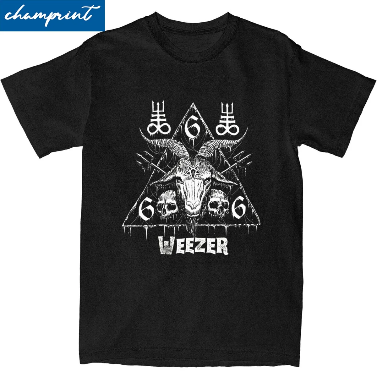 Casual Weezer Band Vintage T Shirt Men Round Neck Short Sleeve Tops 100%Cotton Top Tee