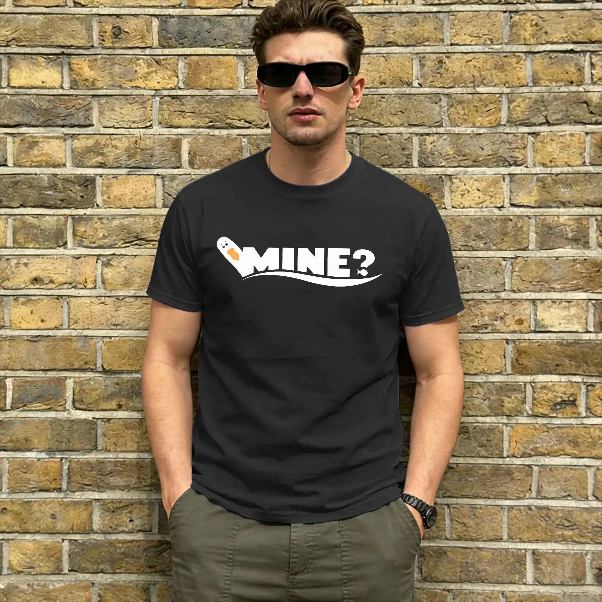 Findings Nemo Men T Shirts Seagulls Mine Vintage Tee Shirt Short Sleeve Round Collar T-Shirt Cotton Plus Size Clothes
