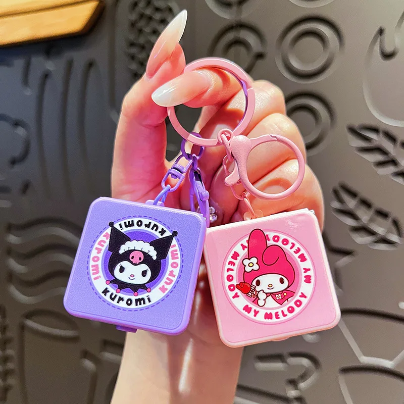

New Sanrio Kuromi My Melody Anime Keychain Pendant 3D Folding Keychain Cute Cartoon School Bag Pendant Keychain Kids Toys Gifts