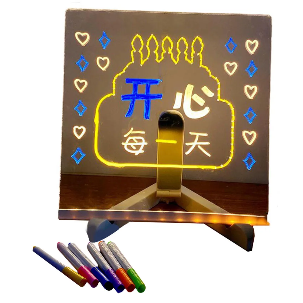 Enjoy Endless Drawing and Writing Possibilities with the Erasable Luminous Acrylic Coloring Blackboard Writing Board