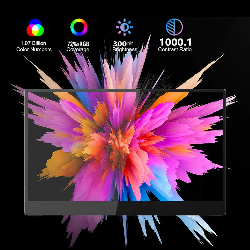 15.6 Inch Touch Portable Monitor 1920*1080 FHD IPS Type-C HDMI External Secondary Display For Laptop Smartphone Drawing Office