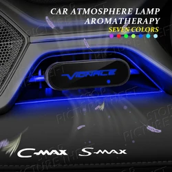 For Vignale S-MAX C-MAX ST LINE Logo S Max C Max Emblem Car Air Outlet Aromatherapy Atmosphere Light LED Air Freshener