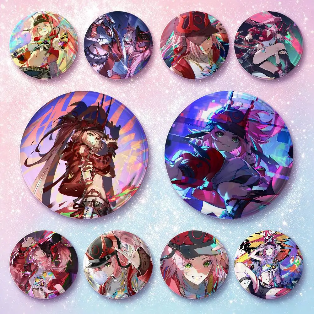 Anime Game Honkai Star Rail Rappa Badges Button Round Creative Pin Brooch Badge Bag Decor Accessories Fans Collect Friends Gifts