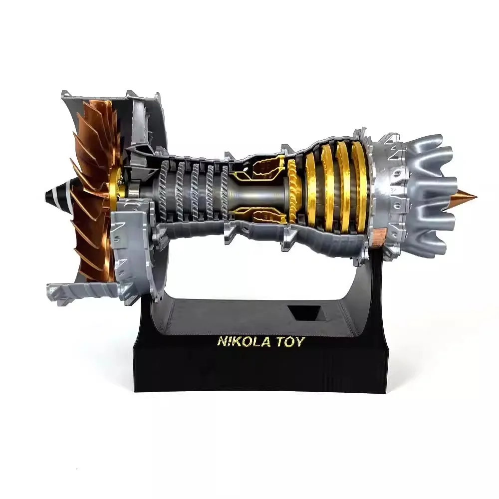 Aircraft engine Trent900 turbofan engine model desktop decoration 21cm electric start toy for children's birthday gift