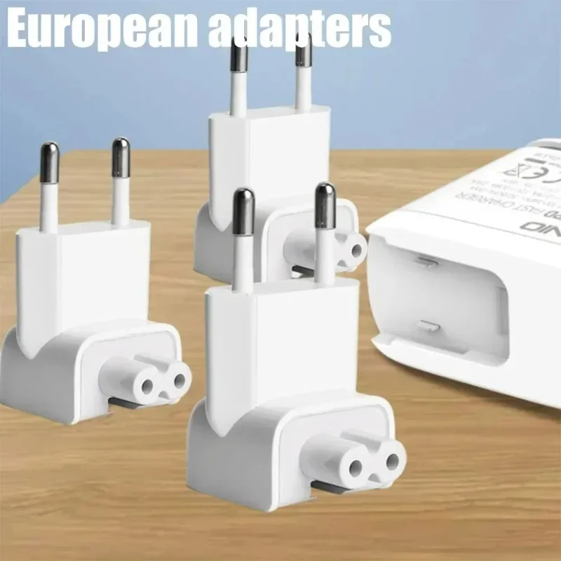 5/1Pack EU AC Power Wall Plug Duck Head For Apple MacBook iPad Pro Air Adapter Charger Fast Charging Laptop Converters Adapters