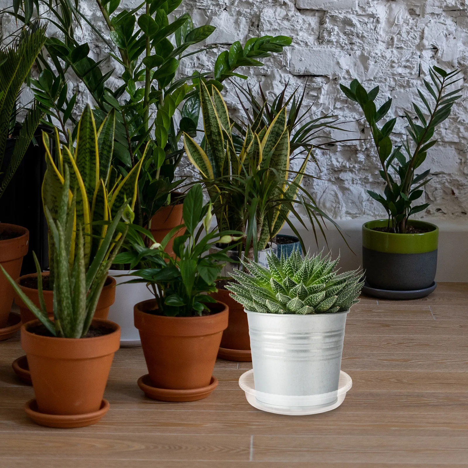 30Pcs Plastic Flower Container Base Trays Waterproof Uv Stable Long Service Life Potted Plant Water Trays Gardening Essentials