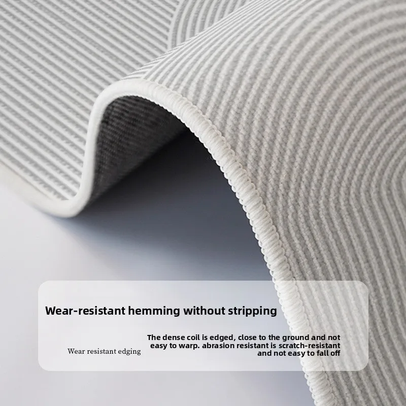 Living Room and Bedroom 2025 New Circular Velvet Bedside Mat, Washable and Erasable, Light Luxury and High-end Floor Mat