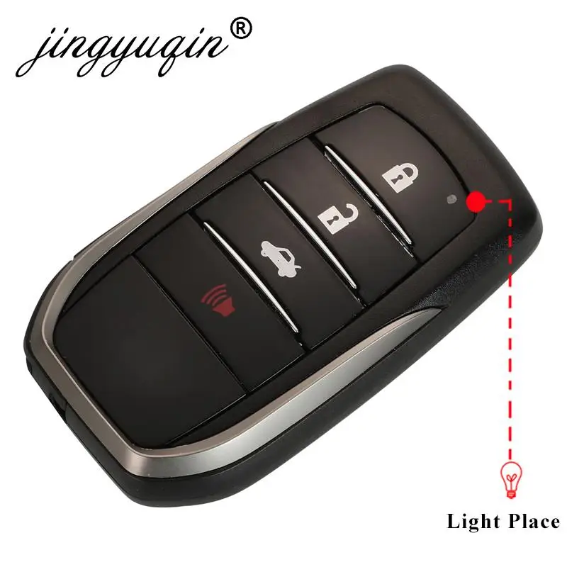 jinyuqin 2/3/4 Buttons Remote Key Fob Shell For Toyota Fortuner Prado Camry Rav4 Highlander Crown Smart Keyless Case Housing