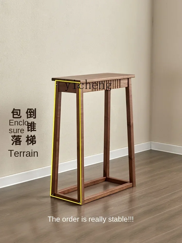 Picture 5: Black Walnut Solid Wood New Chinese Zen a Long Narrow Table Altar Sofa Small Space Wall Narrow Table
