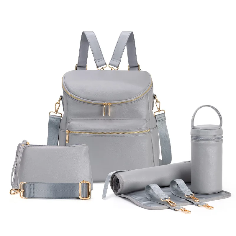 20L Diaper Bag Backpack Leather Backpack For Women Travel Backpack Baby Bag Large With Troller Straps Capacity For Wet Clothes