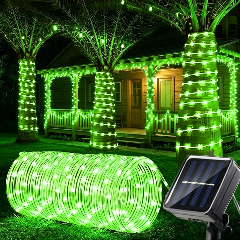 

LED Solar String Lights Garden Waterproof Tube Rope Lamp Christmas Garland Fairy Lights For Outdoor Holiday Decoration Lighting