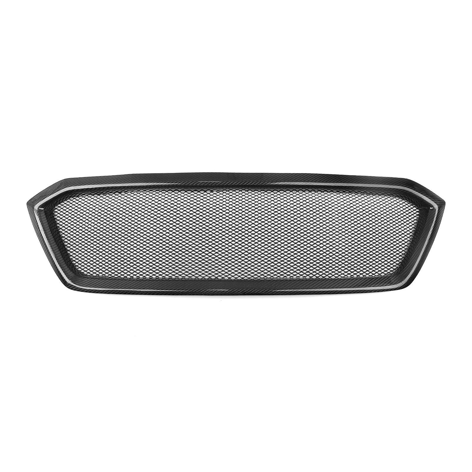 Real Carbon Fiber / Fiberglass Upper Bumper Hood Mesh Grid Front Grille Racing Grill For SUBARU Levorg 2018-2020 Only
