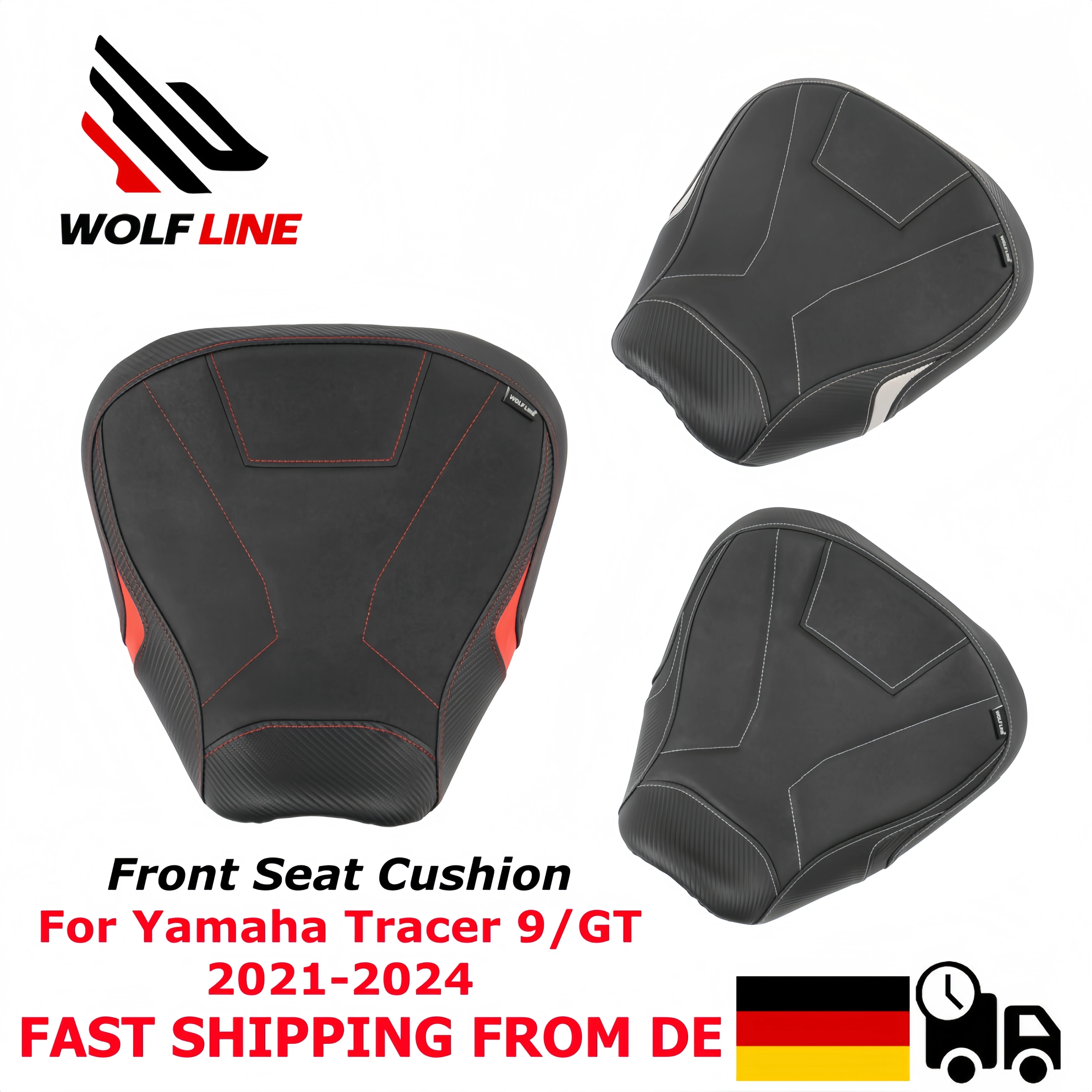 WOLFLINE Sella Anteriore per Yamaha Tracer 9/GT 2021-2024, Cuscino per Sedile Conducente, Accessori per Moto
