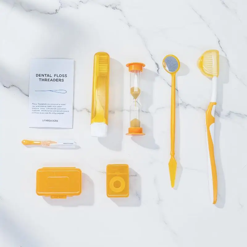 Complete Dental Brace Cleaning Kit Portable  Oral Care Set For Travel Patient Comfort